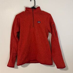 Patagonia Better Sweater Red Quarter Zip Womens Size Medium